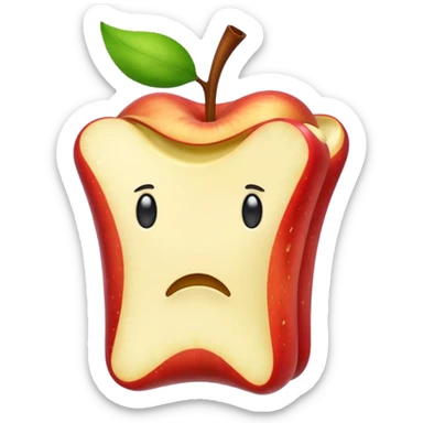 Apple core sticker