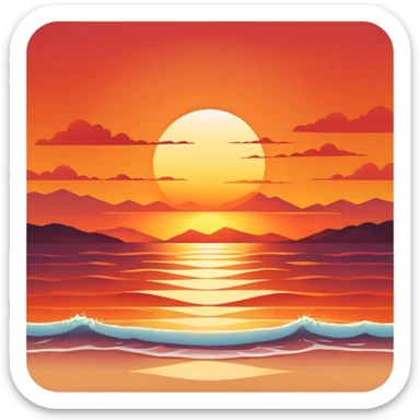 Summer sunset aesthetic  sticker