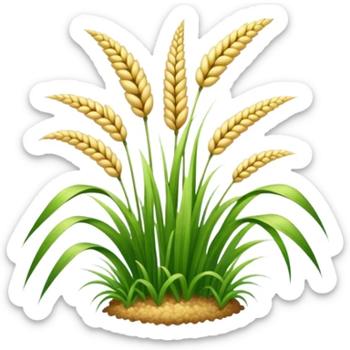 Millet grass sticker