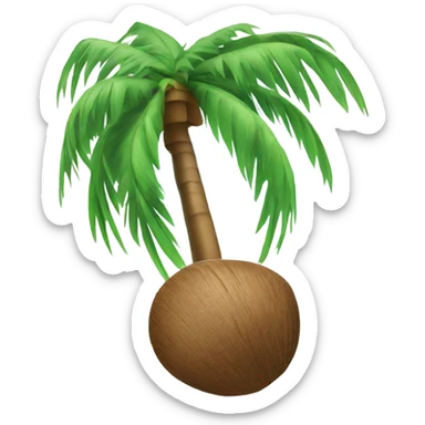 Palm tree with coconuts  sticker