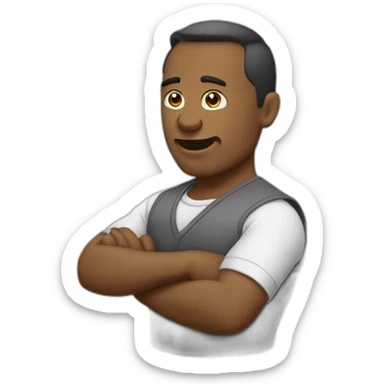 Homme qui fait chut sticker