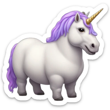 Morbidly Obese unicorn sticker