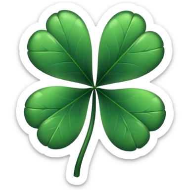 Trébol de 5 hojas negro sticker