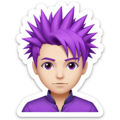 purple mutant hairdresser sticker