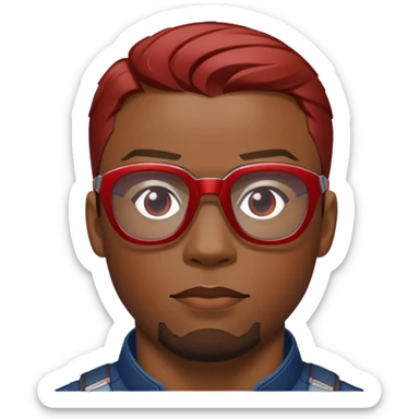 sam wilson, red glasses from  from captain america: civil war sticker