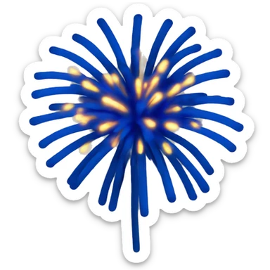 blue fireworks sticker
