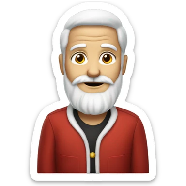 Père Noël avec une barbe à papa sticker