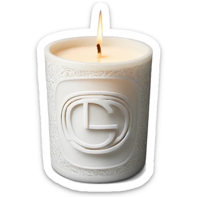 diptyque candle white one sticker
