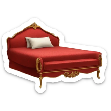 Royal red French furniture sticker