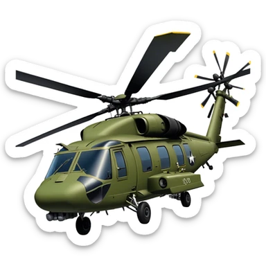 Sikorsky UH-60 Black Hawk - Sikorsky (Model Year: 2022) (Iconic colour: Olive green) sticker