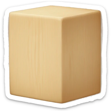 creme wooden cube to sit  sticker