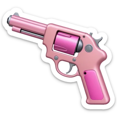 Image of only a hand Holding a pink gun sticker