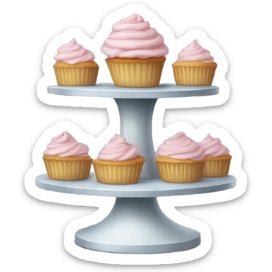 Realistic empty cupcake stand sticker