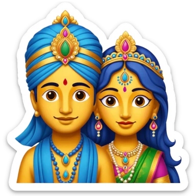 create radha krishna emoji sticker