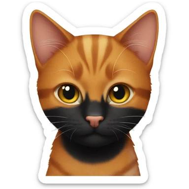 ginger and black cat sticker