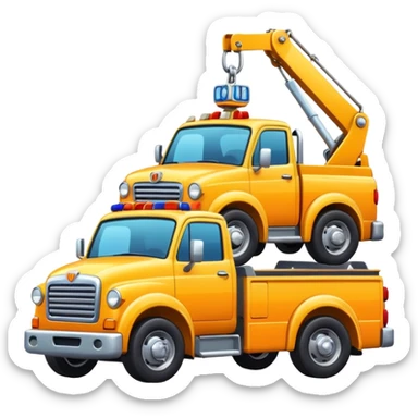 puedes crear unemojis de una camion cargando vehiculos sticker