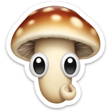 mushroom smile sticker