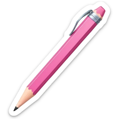 Pink pencil emoji sticker