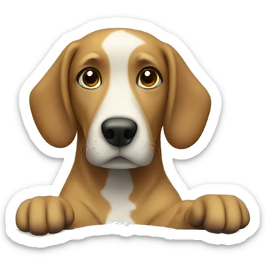 Dog in swimming pool sticker