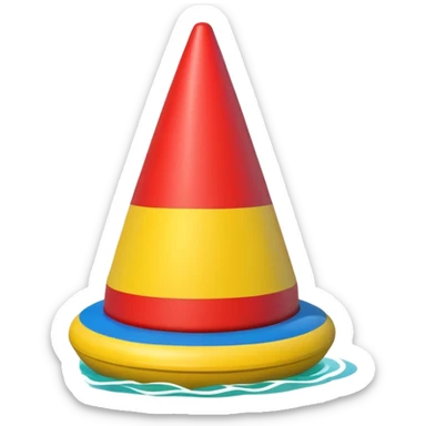 colorful pool green yellow red blue buoy sticker
