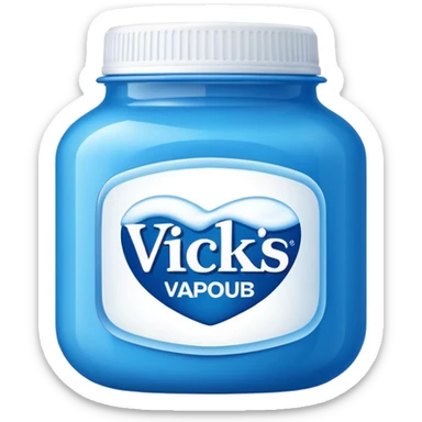 create an Apple style emoji of Vicks Vaporub - make sure to capture the logo correctly sticker