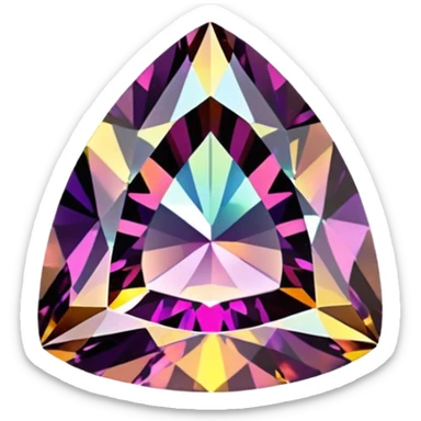 A mystic fire topaz natural cut sticker