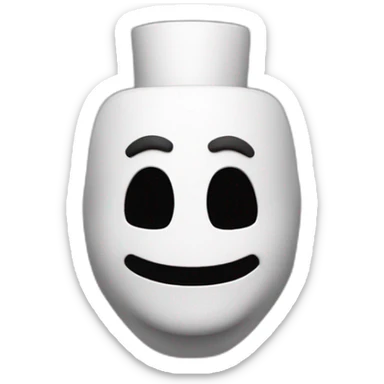 Máscara de teatro de mimo blanca fnaf sticker