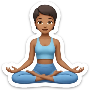 black women yoga short hair sticker
