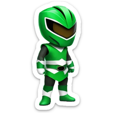 Green data power ranger sticker