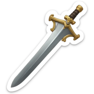 Double cross sword sticker