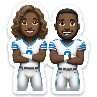 Detroit Lions White Jerseys sticker