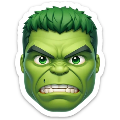 hulk with glas sticker