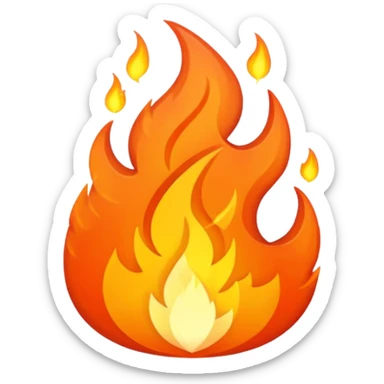 me un fuego pixeleado sticker