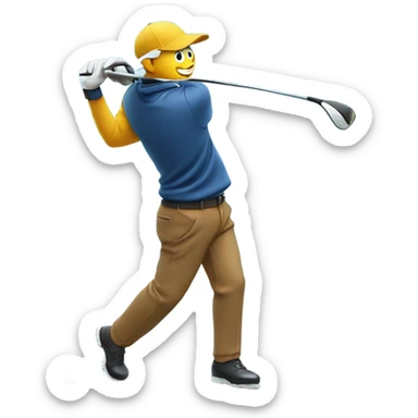 Golfing on ice sticker