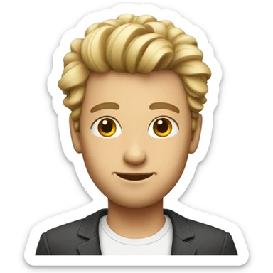 dutch guy with stylish hair sticker