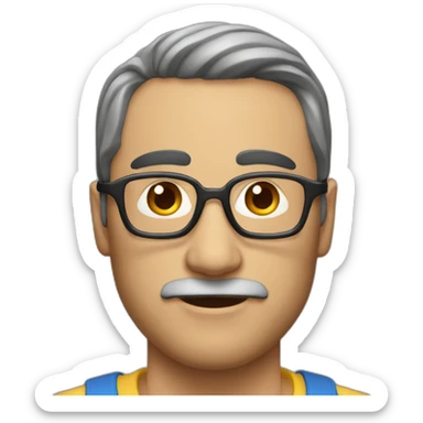 Men, cuerpo entero, Apple, 40 years old, 120 kilos, 1.90 m hight sticker