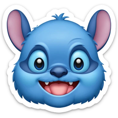 Stitch as a cute emoji sticker