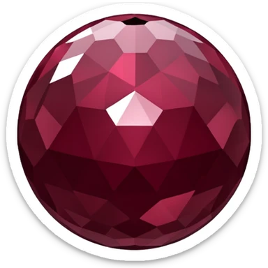 burgundy disco ball sticker
