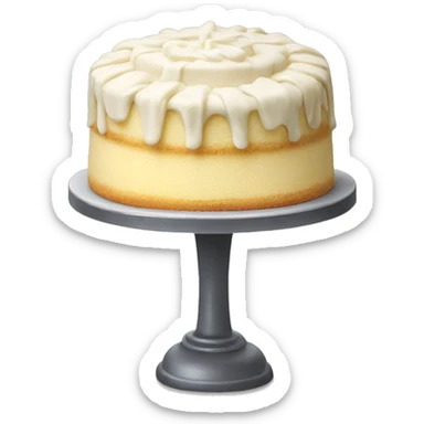 vanilla cake with vanilla topping sticker