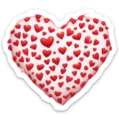 Big heart radiating smaller hearts sticker