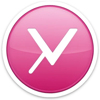 checkmark symbol in a circle in pink color that would reflect that a task has been done sticker
