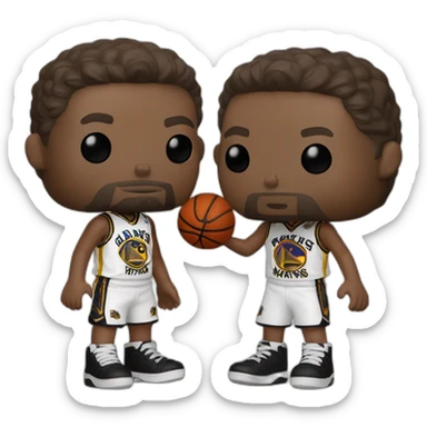 Funko Basketball kid with hawks legend in a white Jersey sticker