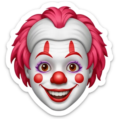 Clown WITH WHITE STROKE sticker