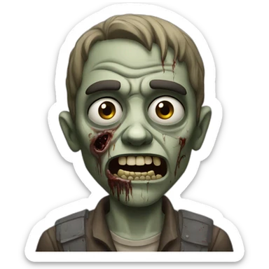Zombie the walking dead sticker