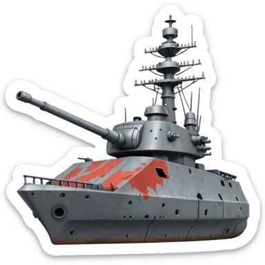One inch destroyer sticker