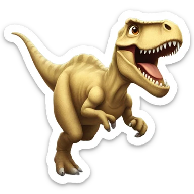 Dinosaurs running sticker