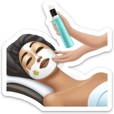 spa treatment at a cosmetologist sticker
