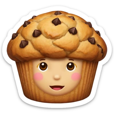 muffin without face emoji sticker
