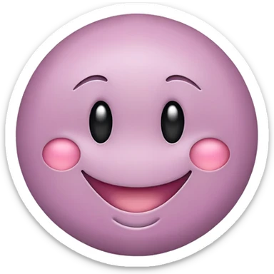 cute mauve smiley face sticker
