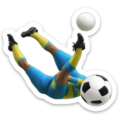 Bicycle kick football sticker